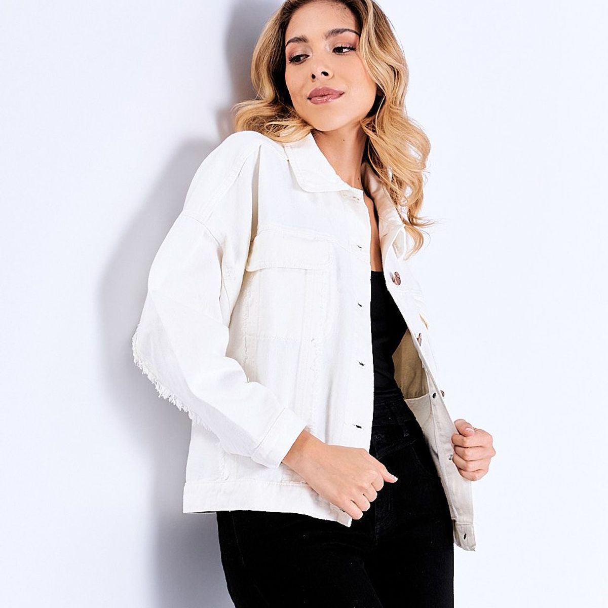 UNSER - Chaqueta Oversize Blanca para Mujer Unser