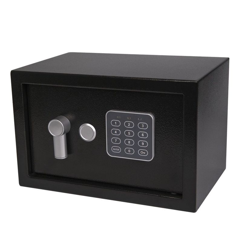 GENERICO - Caja Fuerte Electrónica Con Teclado Digital Programa Tu propio Pin 3 a 8 Dígitos