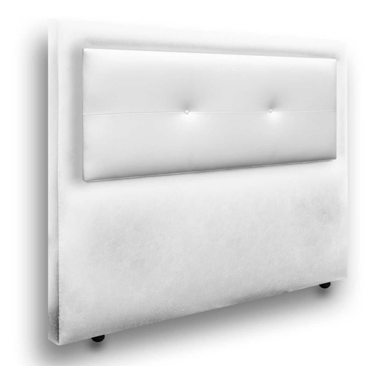 MAGIC CLASS - CABECERO JINGLE DE PISO90X120 MICROFIBRA BLANCO