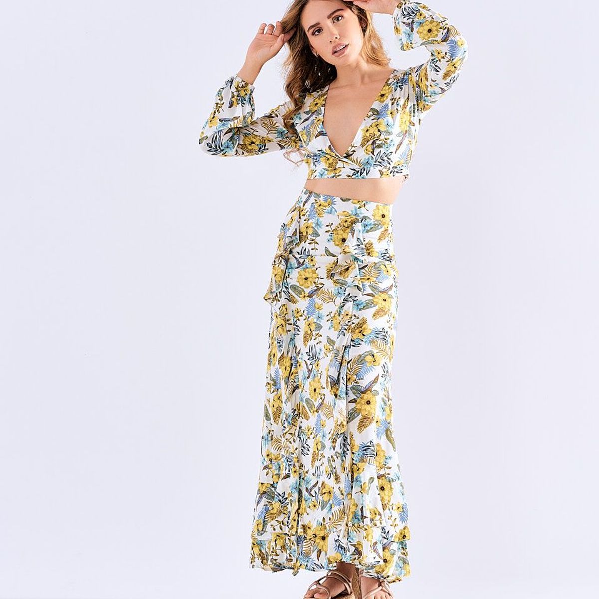 DEREK - Set blusa y falda para mujer Derek