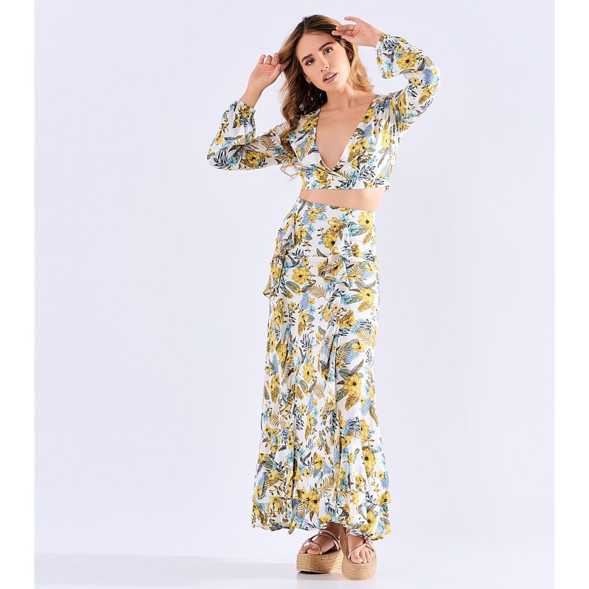 DEREK - Set blusa y falda para mujer Derek