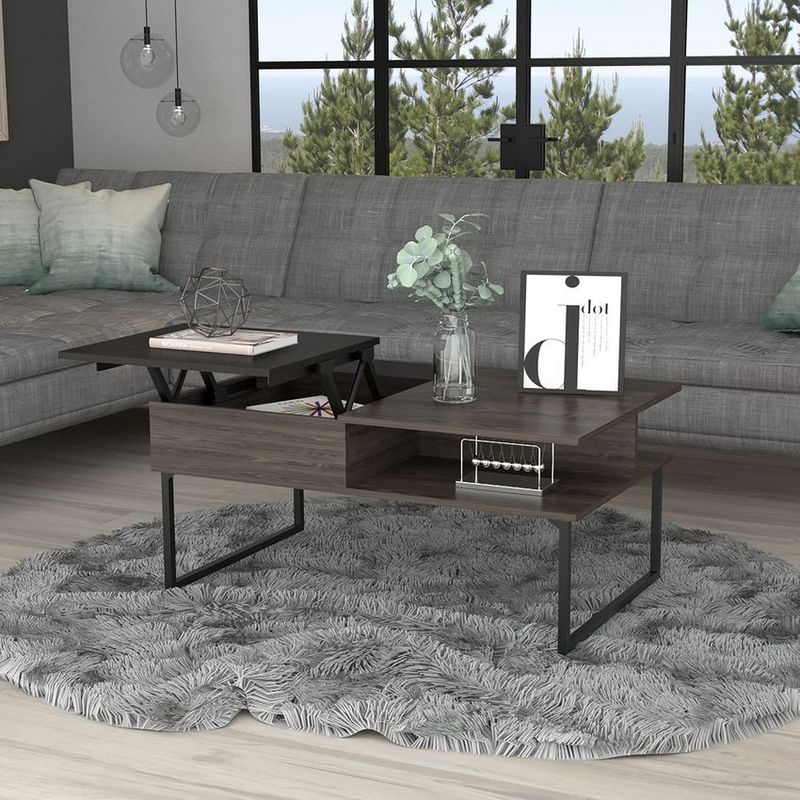 RTA MUEBLES - Mesa de centro funcional 5g-3 coñac rta muebles mcw 6273