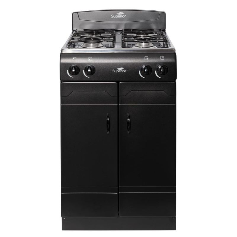 SUPERIOR - Estufa Superior Negra Genesis Torre Gabinete 4 Puestos Gas Natural - SN-7015 08 P