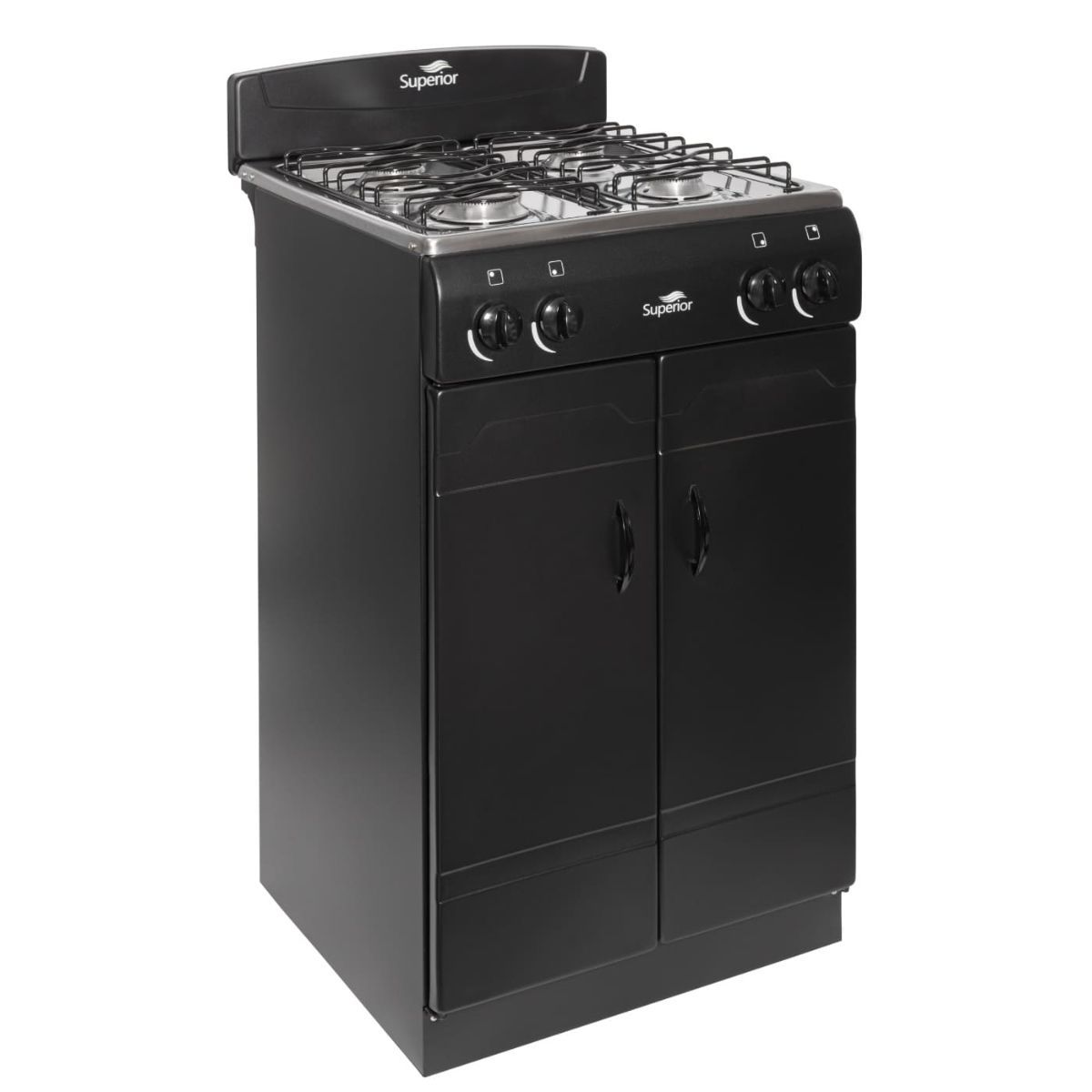 SUPERIOR - Estufa Superior Negra Genesis Torre Gabinete 4 Puestos Gas Natural - SN-7015 08 P