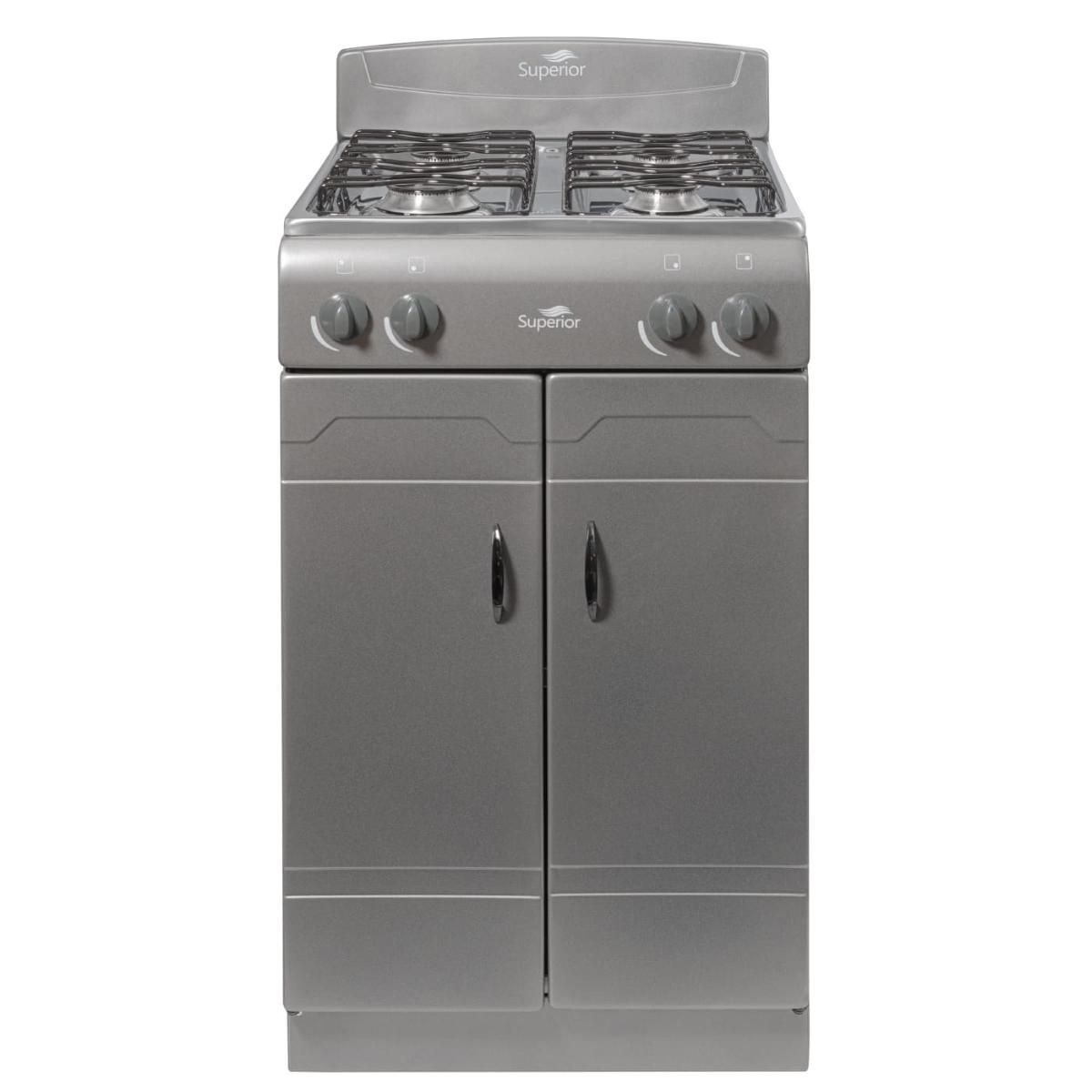 SUPERIOR - Estufa Superior Gris Genesis Torre Gabinete 4 Puestos Gas Natural - SG-7015 08 P