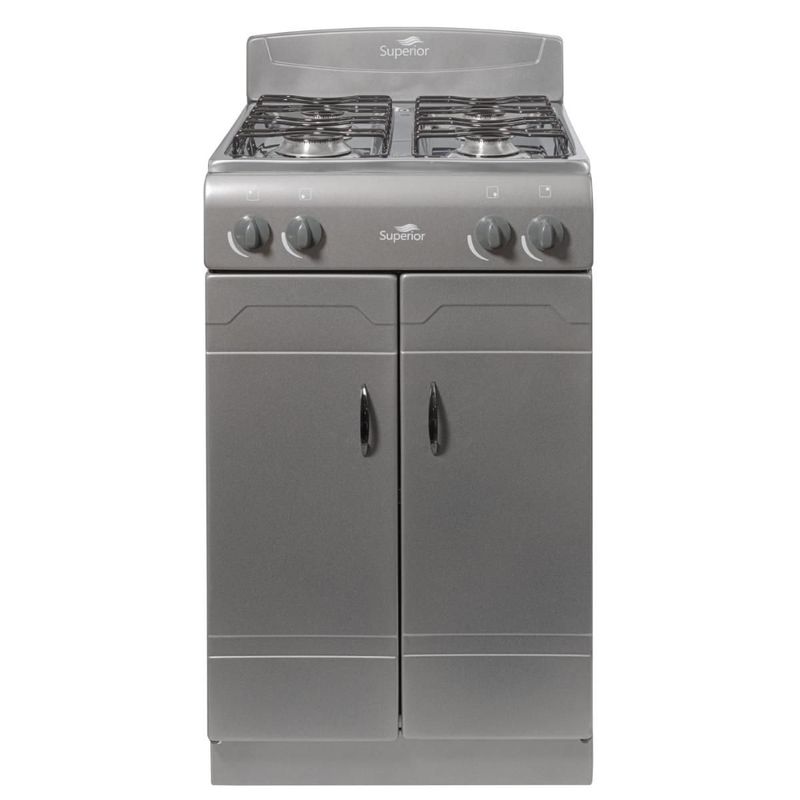 SUPERIOR - Estufa Superior Gris Genesis Torre Gabinete 4 Puestos Gas Natural - SG-7015 08 P