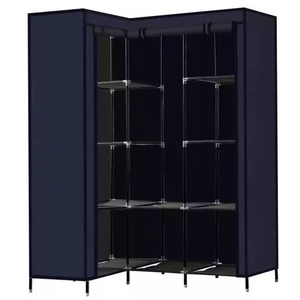 ONE PIXEL - Armario Closet Esquinero Organizador De Ropa 8 Estantes
