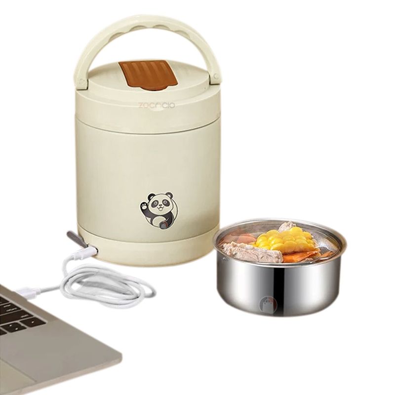 GENERICO - Lonchera Fiambrera Eléctrica Calentadora Usb De Comida