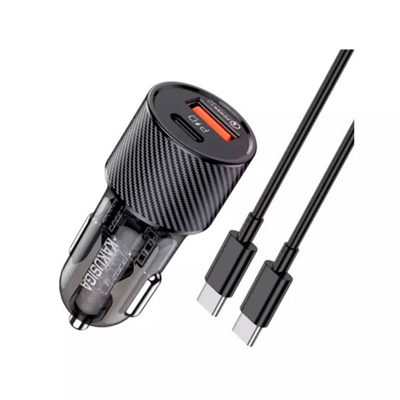 GENERICO - Cargador De Carro Carga Rápida Kaku De Puerto Usb+Tipo C 48w Ksc-856
