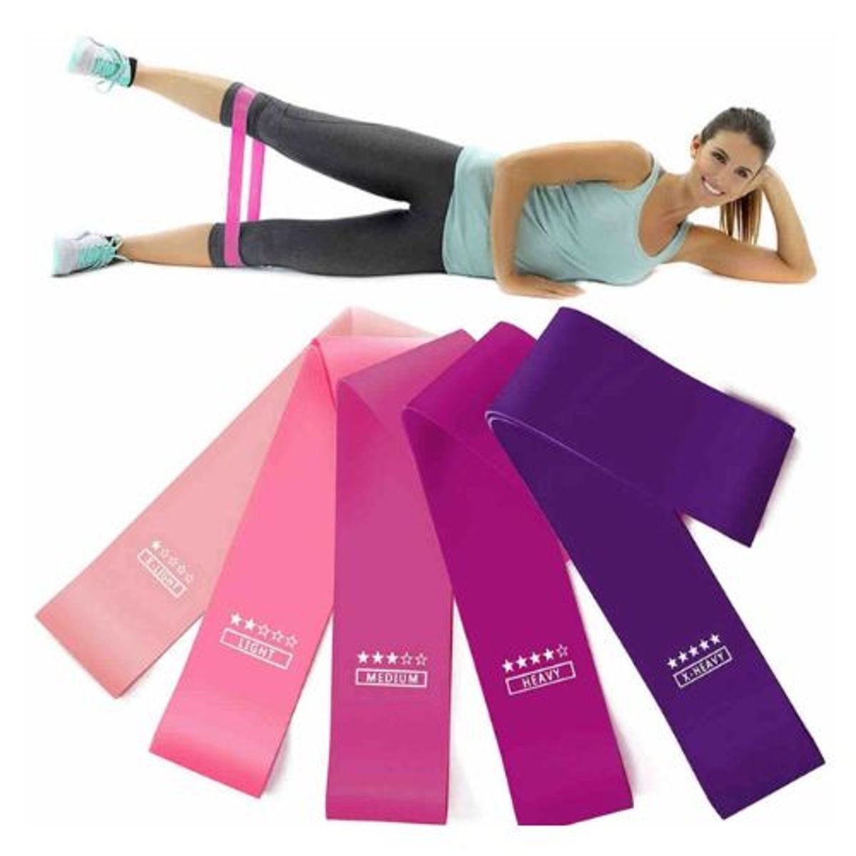 AFM - Kit Bandas Resistencia Tela, Alta Calidad X 5 Unds