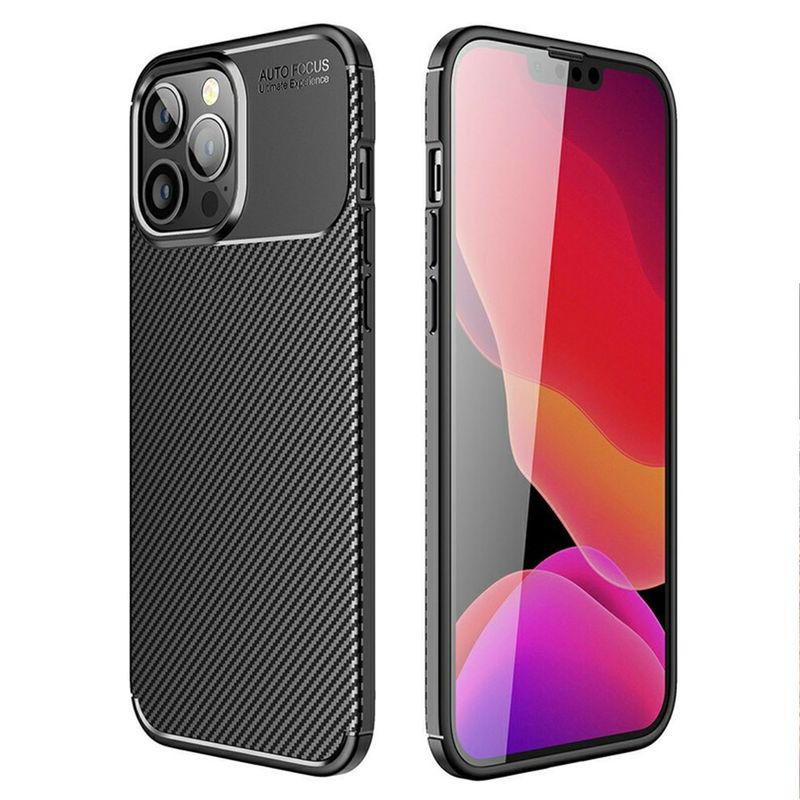 GENERICO - Estuche Forro Fibra De Carbono Compatible IPhone 15 Pro