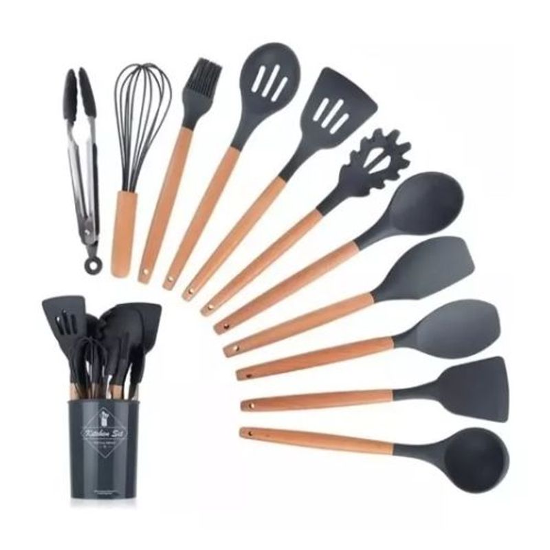 AFM - Set x 12 Utensilios De Cocina  Resistente Calor