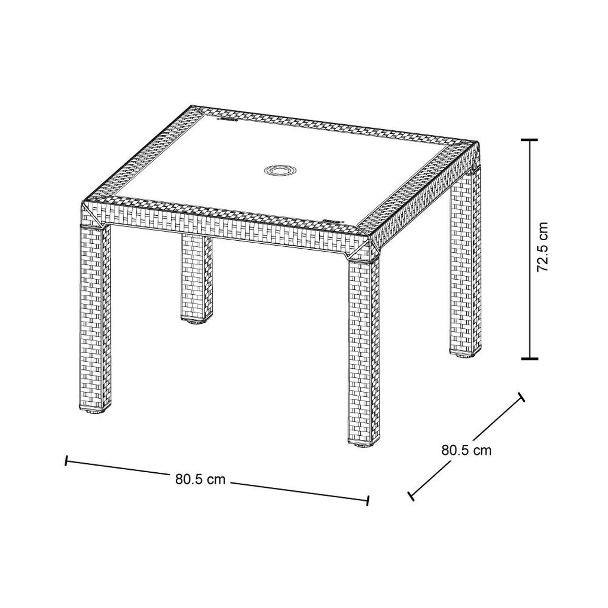 RIMAX - Mesa Eterna Cuadrada Rimax Verde Selva