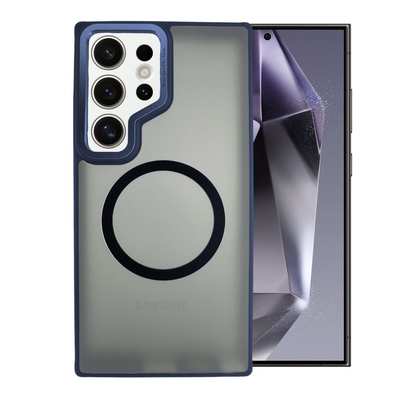 GENERICO - Funda Case Rígido Carga Inalámbrica Compatible Samsung S24 Ultra Azul