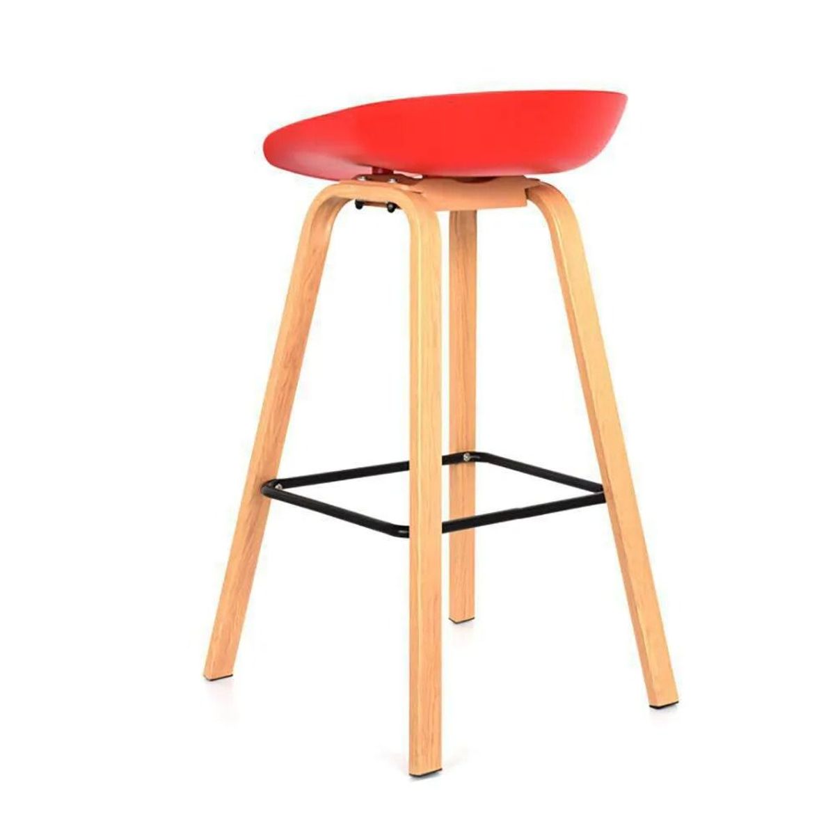 MOBLIHOUSE - Set X3 Silla De Bar Nórdica Ferrara Roja