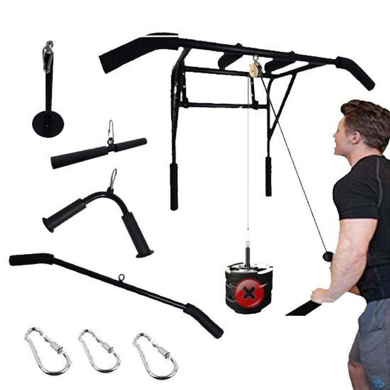 GENERICO - Barra Multifuncional Profesional  Ejercicios Biceps Triceps Espalda  Polea