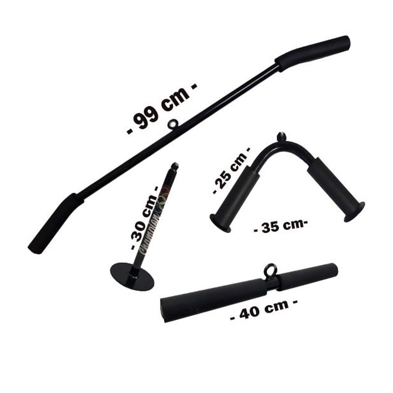 GENERICO - Agarres Biceps Triceps Espalda Portadiscos Kit Profecional