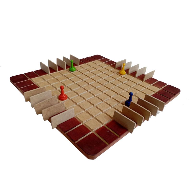 GENERICO - Quoridor Game Juego De Mesa De Estrategia Diseño Rustico