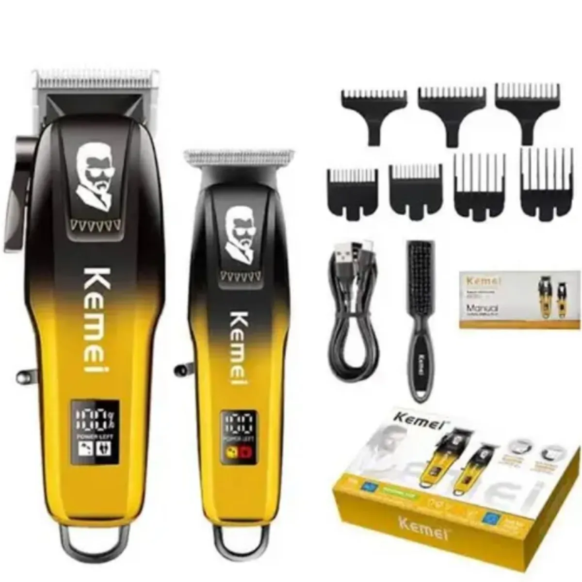 KEMEI - Super Combo Profesional Barbería Maquina y Trimmer Oferta