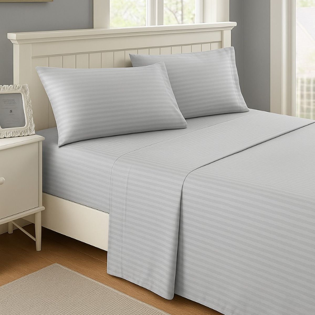 FAMILY HOME - Juego de Sabana Doble Sueños-Suaves  Gris