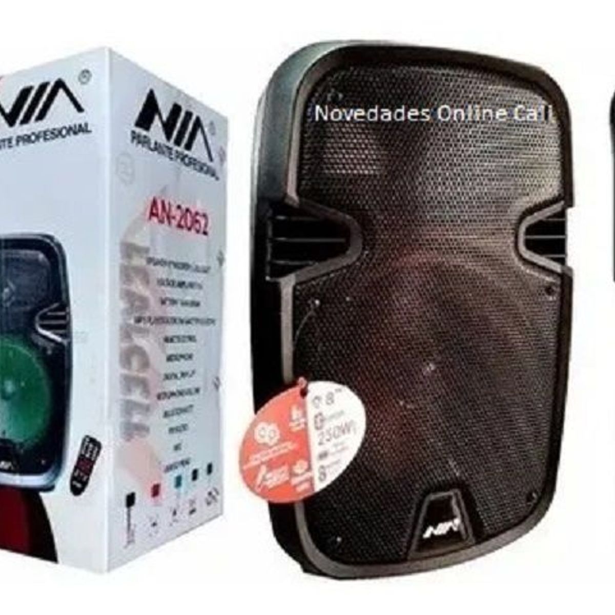 NIA - Cabina De Sonido Recargable Bluetooth FM USB NIA AN-2062