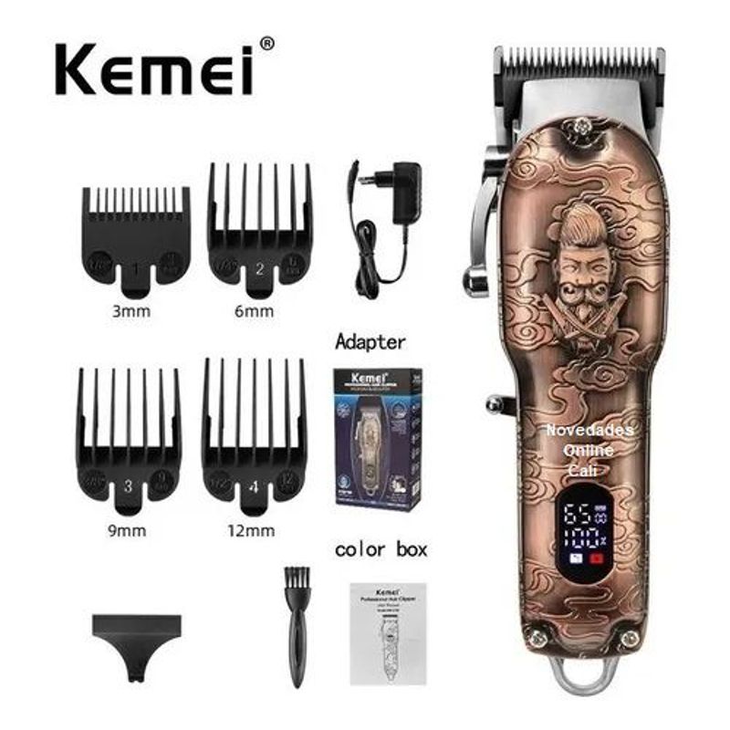 KEMEI - Maquina Profesional Peluquería Inalámbrica Kemei Km3705 Uso Barberia