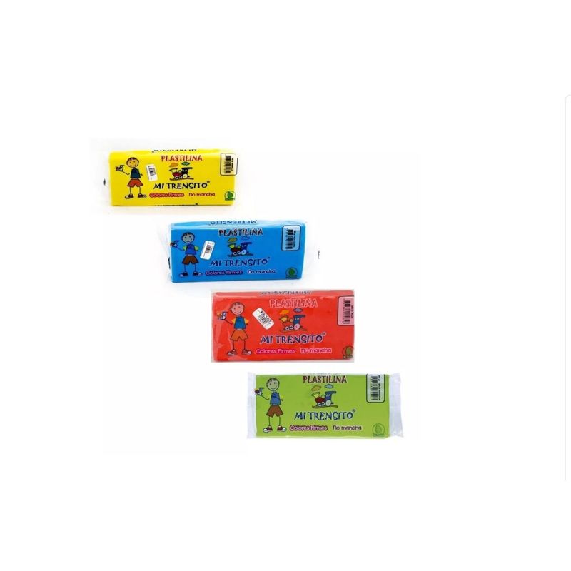 GENERICO - Plastilina Barra Mi Trensito 250gr X 6 Unidades Surtida