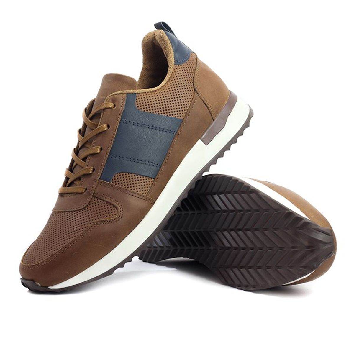 OCAI - Tenis Cuero Hombre Café Ocai Ivan 001