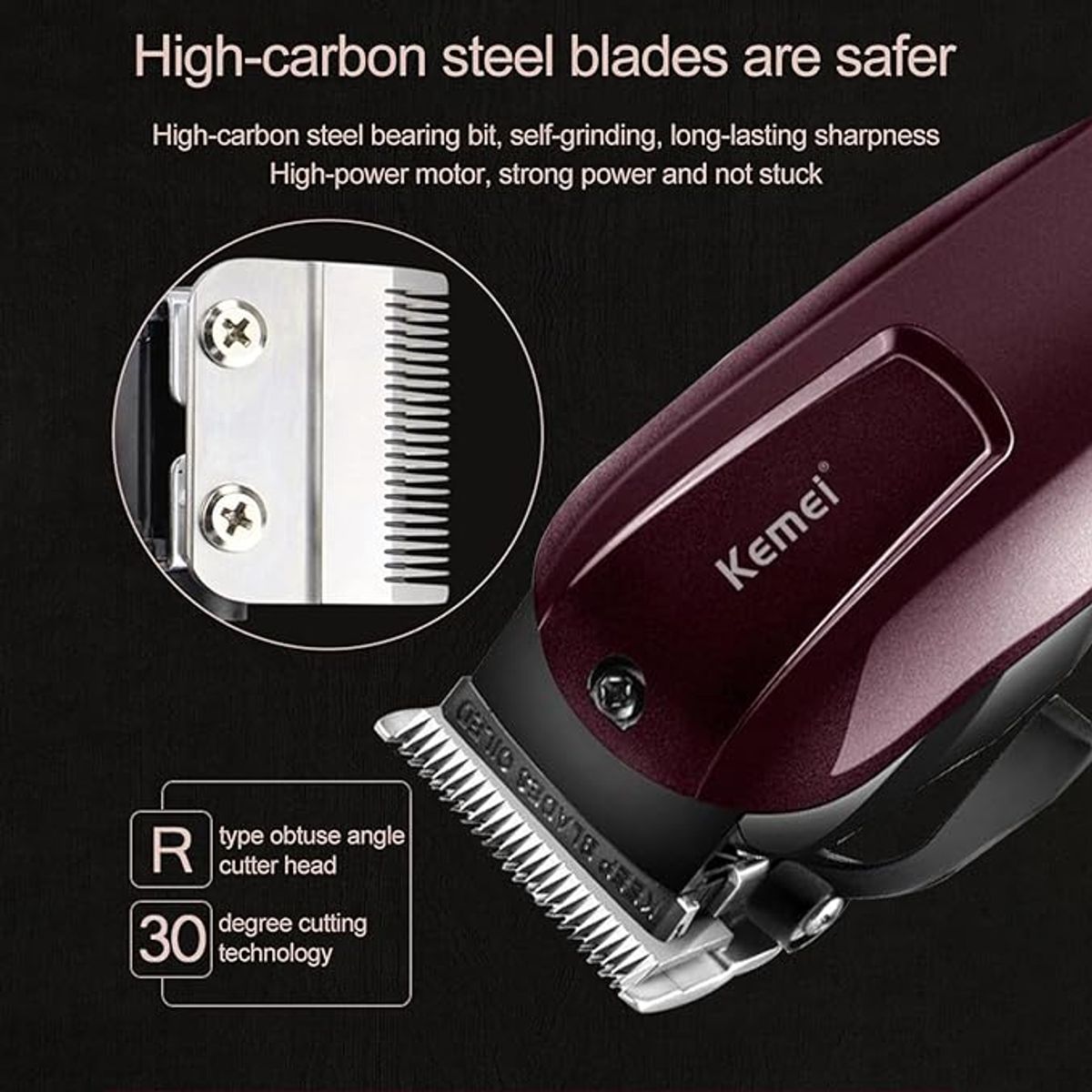 KEMEI - Kemei KM-2600 Maquina Peluqueria Cortapelos Profesional