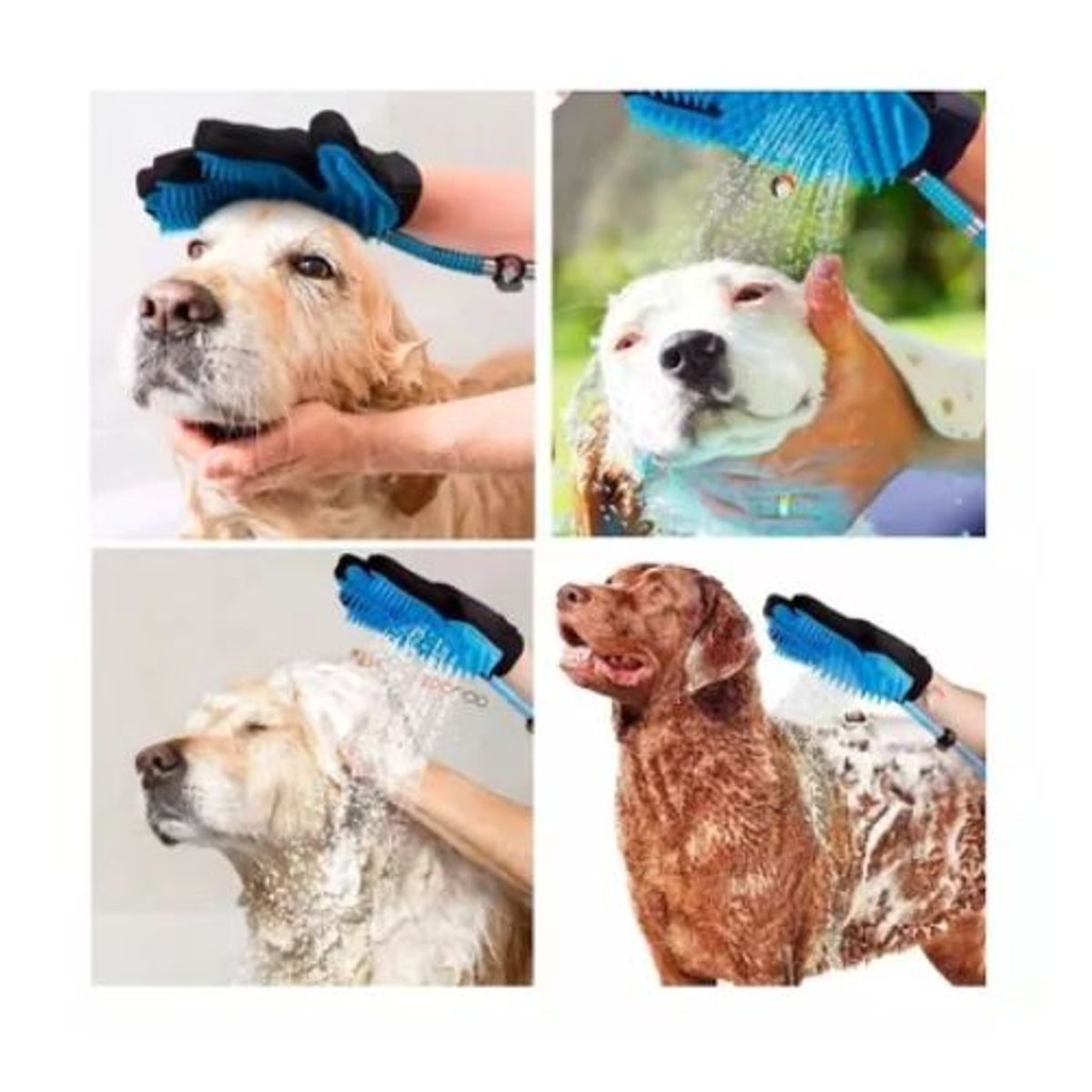 AFM - Guante Manguera Cepillo Quita Pelos Para Baño De Mascotas