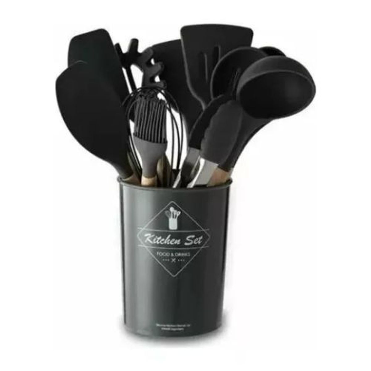 AFM - Set 12 Utensilios De Cocina Silicona Resistente Calor Juego