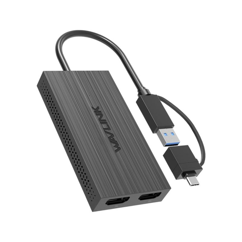 GENERICO - Adaptador Wavlink-USB tipo C a HDMI Monitor Dual UG7602HC