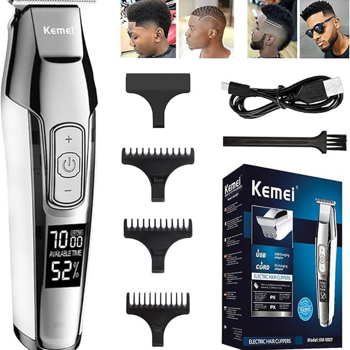 KEMEI - Maquina patillera Profesional Trimmer Kemei Km-5027 100v240v