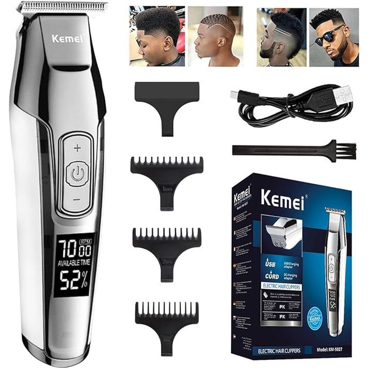 KEMEI - Maquina patillera Profesional Trimmer Kemei Km-5027 100v240v