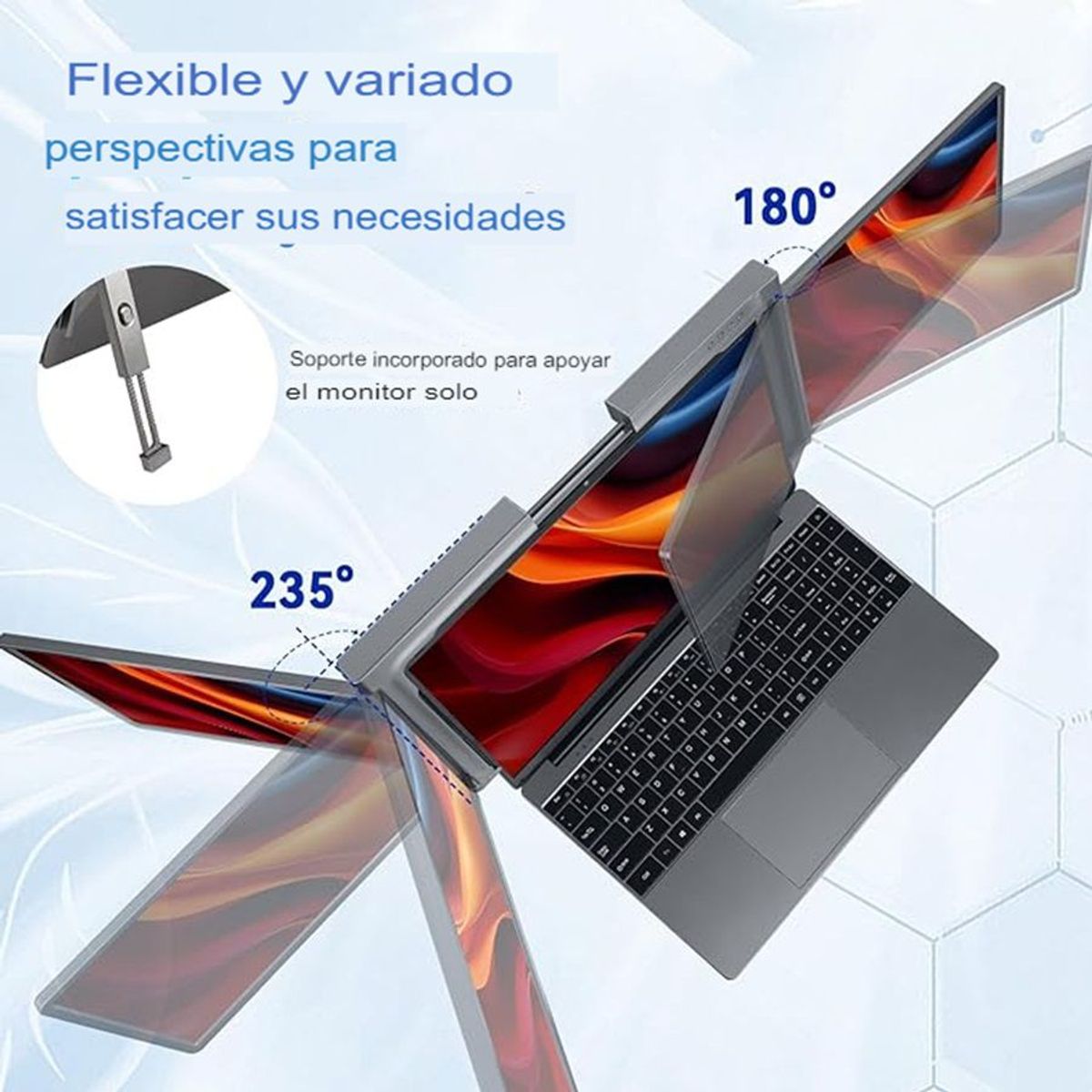 GENERICO - Extensor de pantalla para computadora portátil de 12 HD 1080p