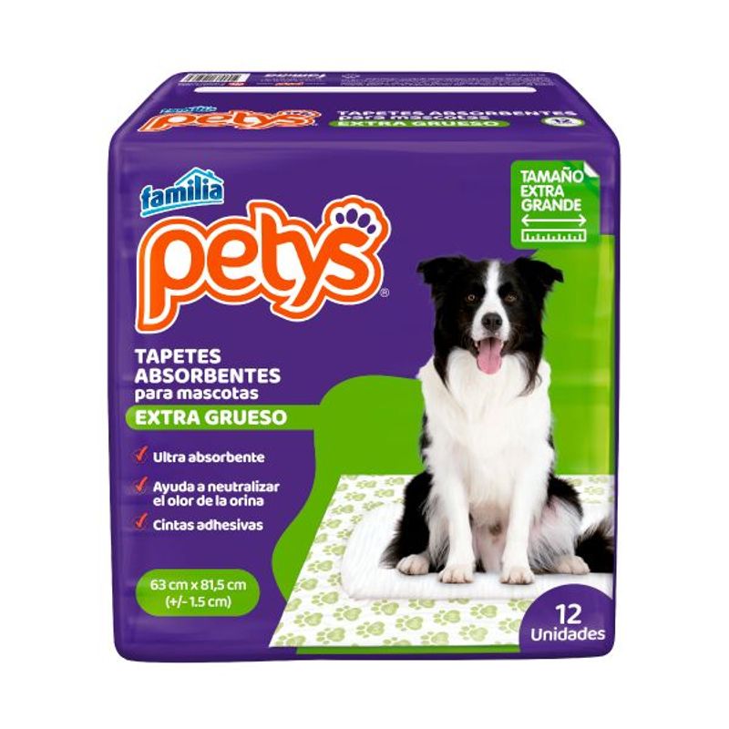 PETYS - Tapetes absorbentes petys extra grueso 12und