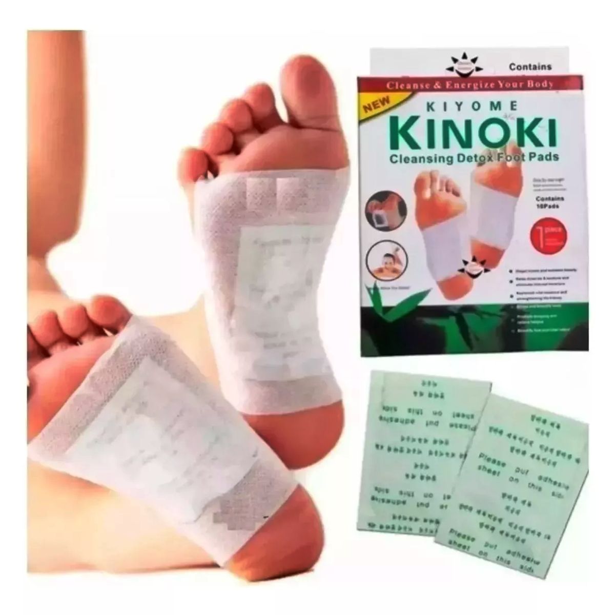GENERICO - Parches Desintoxicantes X 10 Kinoki Limpiador Pies Toxinas