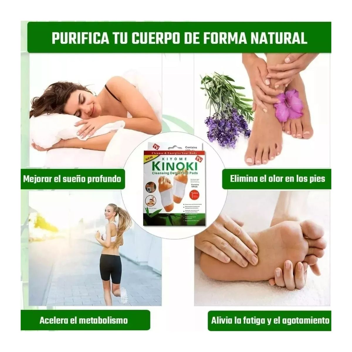 GENERICO - Parches Desintoxicantes X 10 Kinoki Limpiador Pies Toxinas