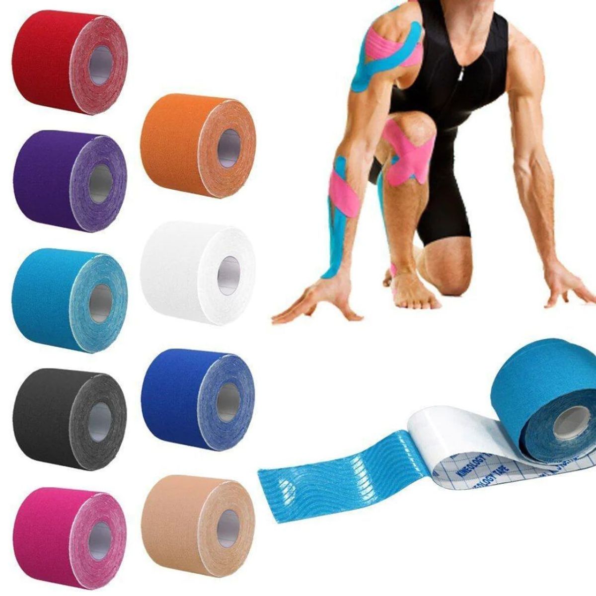 GENERICO - Rollo De Cinta Kinesiologica Neuromuscular Kinesiotape