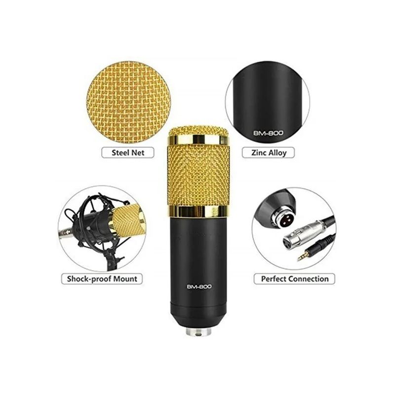 GENERICO - Microfono Condensador Profesional Bm-800 Studio