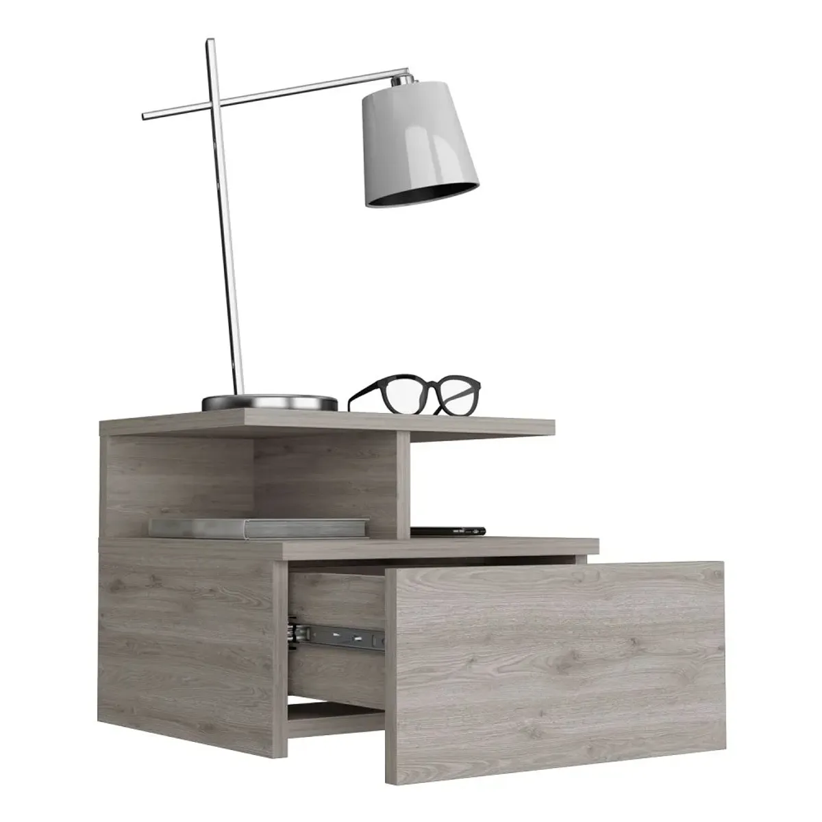 RTA MUEBLES - Nochero Flotante Color Positano 29.5x35.6x33.6cm MLZ 9463 RTA