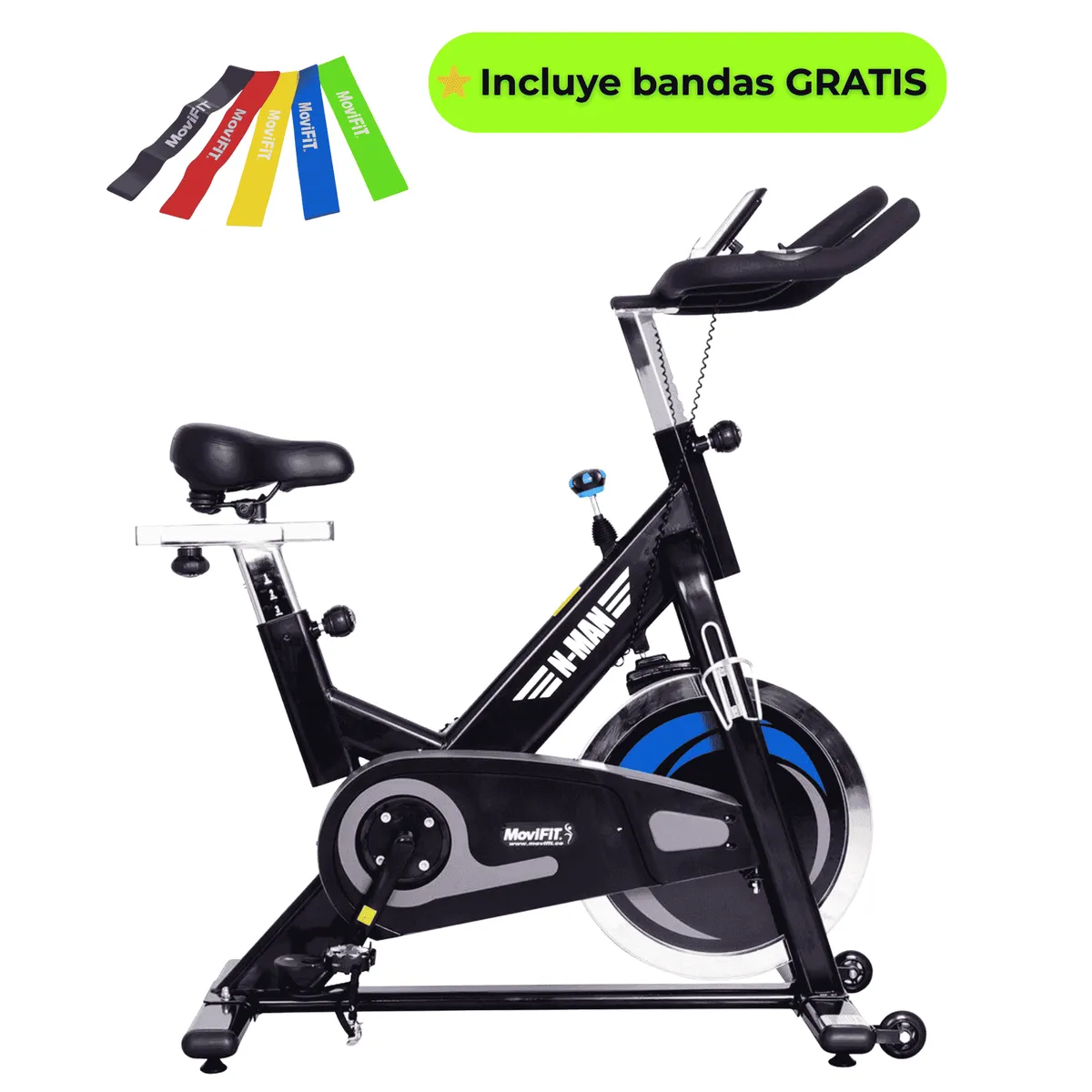 MOVIFIT - Bicicleta Spinning N-MAN Magnética + Bluetooth.
