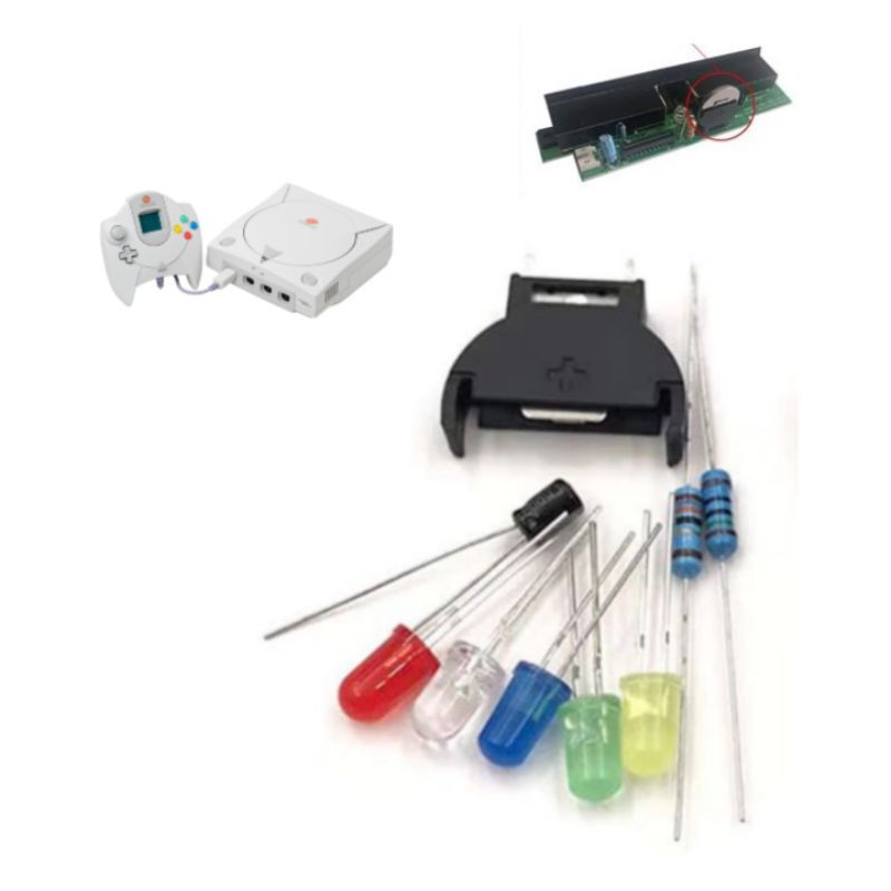 GENERICO - Mod Fix slot de Batería y led Compatible con Sega DreamCast