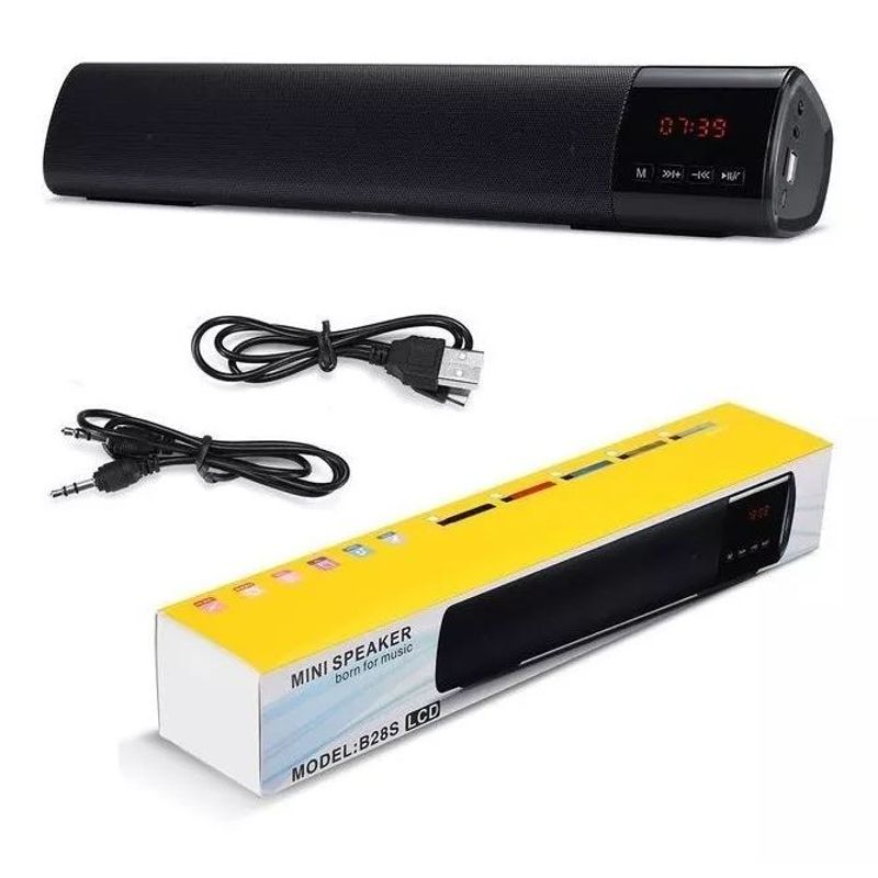 GENERICO - Barra Sonido Parlante 40cm Bluetooth Super Bass Fm Sd B28s