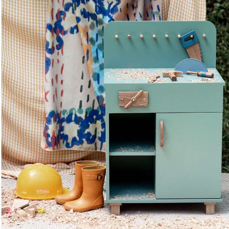 SUPI KIDS FURNITURE - SUPI WORKBENCH  CARPINTERÍA COLOR SAGE