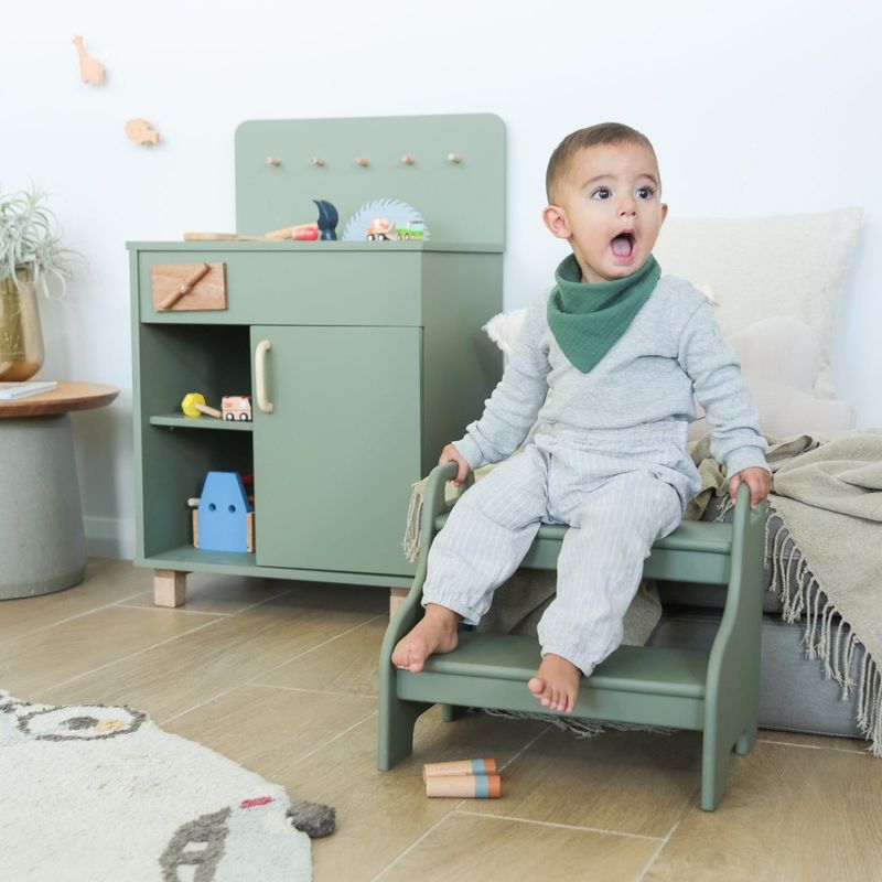 SUPI KIDS FURNITURE - SUPI WORKBENCH  CARPINTERÍA COLOR OLIVA