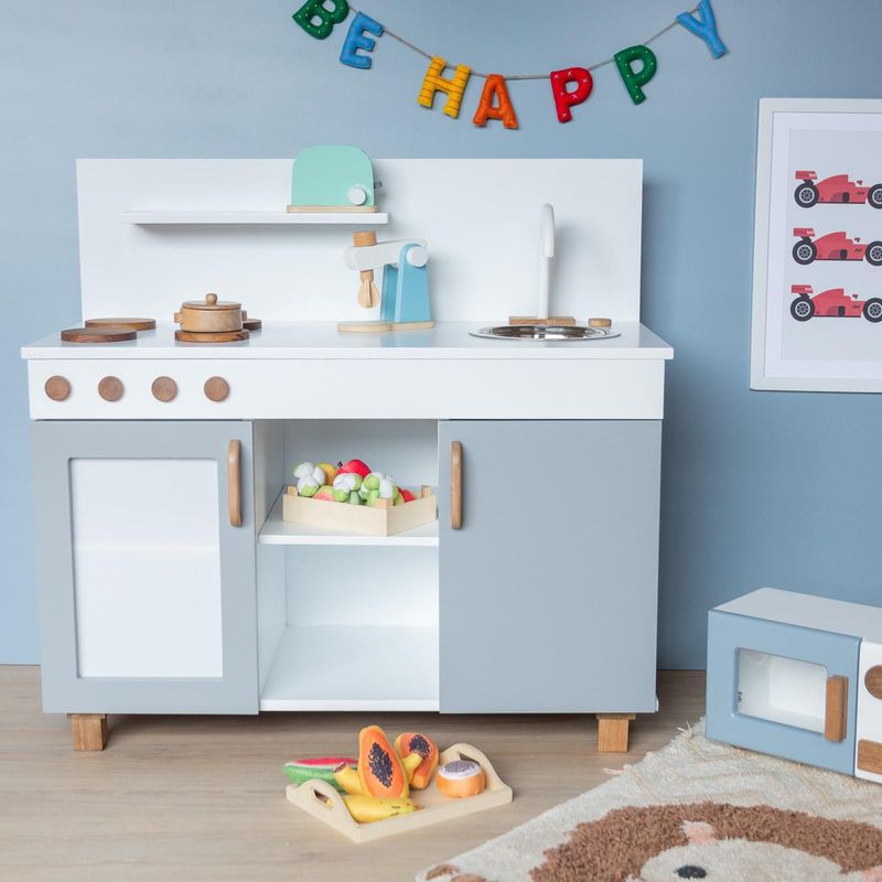 SUPI KIDS FURNITURE - SUPI KITCHEN S  COCINITA PEQUEÑA COLOR GRIS