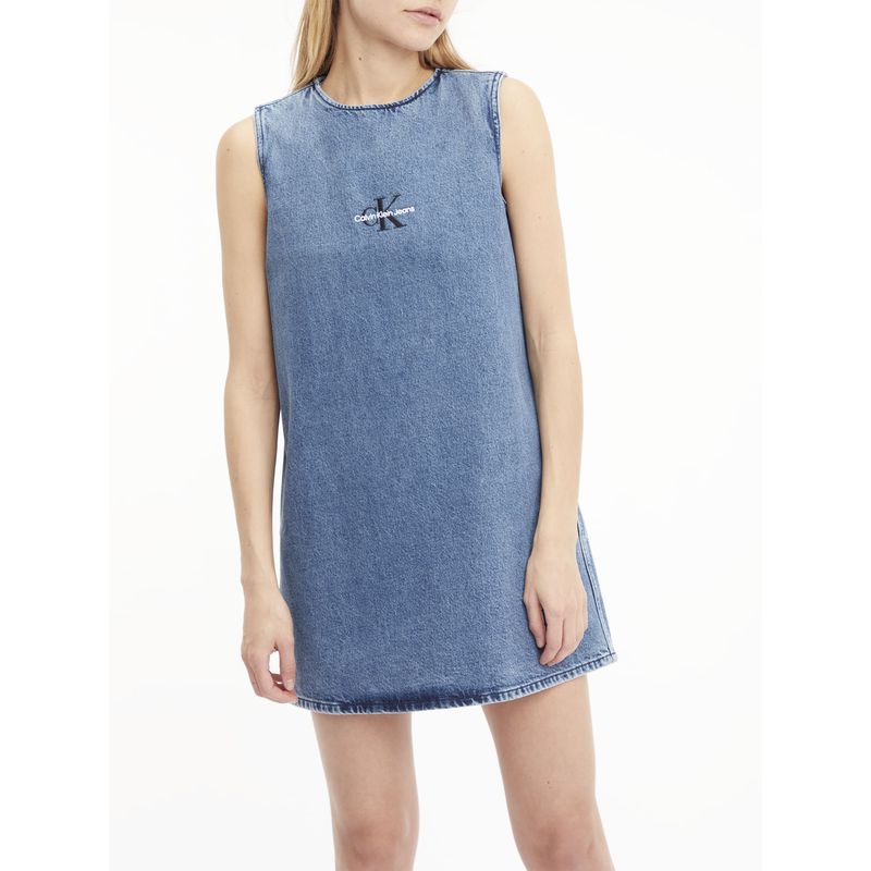 CALVIN KLEIN - Vestido De Jean Sin Mangas Para Mujer Calvin Klein