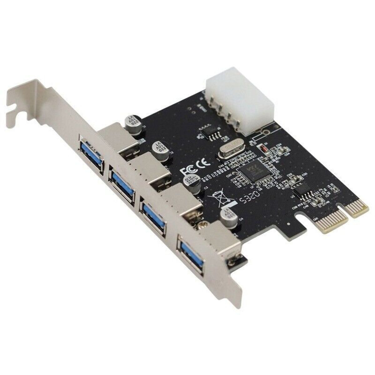 GENERICO - Tarjeta Pci Express A Usb 3.0 X4 Puertos Usb Pci-e