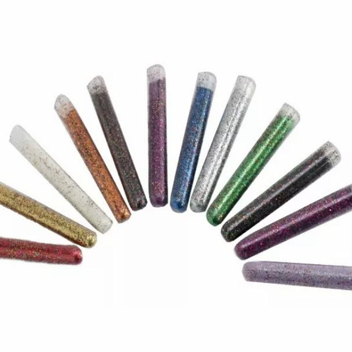 GENERICO - Escarcha Brillantina Tubo x 12 Unidades colores surtida